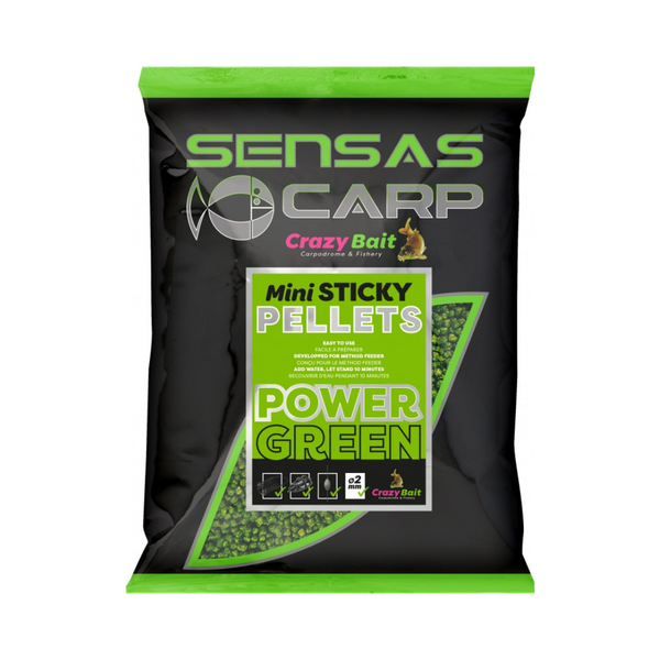 Sensas Carp Mini sticky pellets Power green